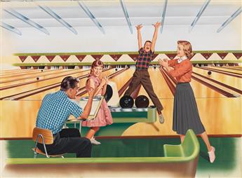 (ADVERTISING) AMERICAN ARTIST. Bowlings big family fun!